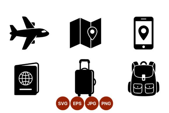 Download Black Travel Icon Set - Premium Resources
