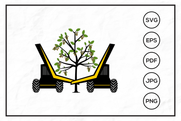 Download Pistachio Shaker Tractor Illustration - Premium Resources