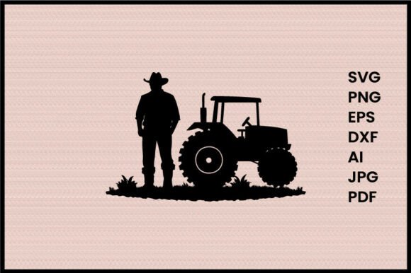 Download Farmer with Tractor Illustration - Premium Resources