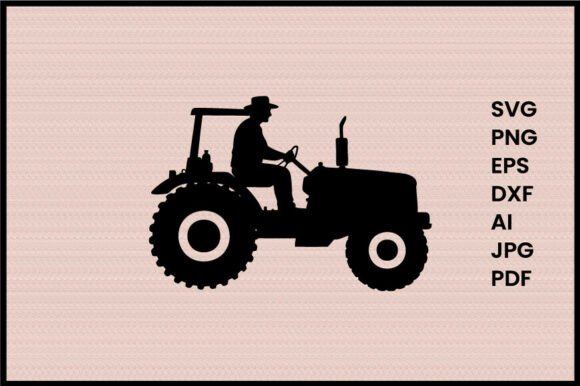 Download Farmer Driving Tractor Illustration - Premium Resources
